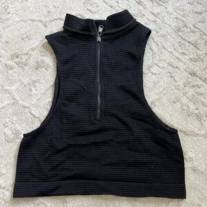 halter zip crop top